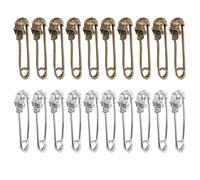 VALICLUD 20pcs Skull Brooch Pins Set Antique Silver Bronze Safety Pins for Clothes Punk Skull Buckles for Jewelry Making and Clothing Decoration in Uk