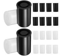 VALICLUD 20pcs Small Film Canisters with Lids Compact Black and White Containers for Organizing Camera Film Reels Buttons Rings and Tiny Essentials Portable Storage for Travel and Outdoor
