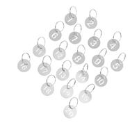 VALICLUD 20pcs Stainless Steel Number Key Tags Round Metal Numbered Keychains with Stylish Design for Easy Identification and Resisting Wear and Tear Suitable for Home Office Use
