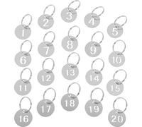 VALICLUD 20pcs Stainless Steel Round Metal Tags Key Identification Labels for Luggage Identification and Key Organization Silver Suitable for Luggage Tags