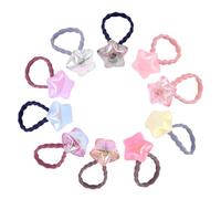 VALICLUD 20pcs Star-shaped Cartoon Hair Rings Elastic Ponytail Holders for Soft Hair Bands Rings Comfortable Non-damaging Ropes Random Colors Stylish Accessories Random Color