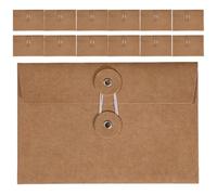VALICLUD 20pcs String-Tied Storage Bags File Envelopes Vintage Kraft Paper Pocket Envelopes Secure Versatile Classic Design for Organizing Documents and Personal Projects