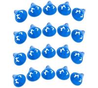 VALICLUD 20pcs Sturdy Blue Training Marker Cone for Football and Soccer with 8cm Height, Pe Material, Natural Deformation and Restoration, for Field Exercise and Cycling