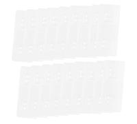 VALICLUD 20pcs Transparent Self Adhesive Wall Hooks Double Clip Strong Stick Hooks for Bathroom Kitchen Bedroom Office No Drill Easy Install Storage Racks