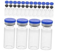 VALICLUD 20Pcs Transparent Vials with Caps Flat Bottom Sample Bottles for Essential Oils Experiment Storage High Pressure Resistant and Hygienic Use