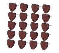 VALICLUD 20pcs Vintage Wooden Heart Stud Earrings Earrings for Women Diy Making Cutouts Lovely Studs Jewelry Woman Heart Shape Embellishments for Valentine's Day and Everyday Use