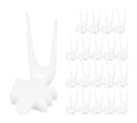 VALICLUD 20pcs White Plastic Bird Food Forks for Parrot Fruit and Vegetables, Easy to Fix and Securely Attach, Small Size Suitable for Bird Cage Use Wire Spacing 1-1.5cm