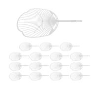 VALICLUD 20pcs White Plastic round Fan Frame for DIY Handheld Fan Making, Sturdy and Water Resistant Structure, Classic Traditional Elegance, for Summer Gatherings and Outdoor DIY Projects