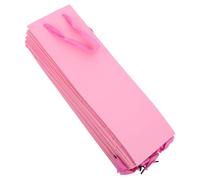 VALICLUD 20pcs Wine Bottle Bags with Handles Thick Cardboard Single Bottle Carrier Reusable Wine Whiskey Beer Gift Bags for Birthday Wedding Christmas Party Favor Supplies