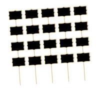 VALICLUD 20pcs Wooden Blackboard Toppers Message Board Signs Lightweight Garden Decorating Leave A Message Signage in Garden and Plant Decorating for Table and Shop