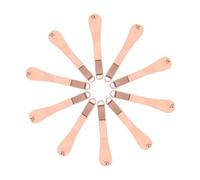 VALICLUD 20pcs Zinc Alloy Makeup Spatula Reusable Skincare Scoop Tool for Precise Facial Cream Application Metal Cosmetic Beauty Spoons for Eye Creams Masks Lotions Polished Rose Gold