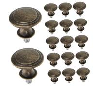 VALICLUD 24pcs Antique Style Cabinet Handles Single Vintage Drawer Pulls for Closet Wardrobe Furniture Dresser Kitchen Bathroom Chinese Inspired Zinc Alloy Decorative Hardware