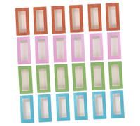 VALICLUD 24pcs Eyelash Organizer Box with Transparent Window Lightweight Paper Lash Case for False Eyelash Storage Design with Color-Coded Sections for Easy Management