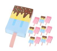 VALICLUD 24pcs Ice Shaped Candy Boxes Party Favor Supplies Paper Snack Storage for Birthday Weddings Creative Treat Organizers in Pink Blue