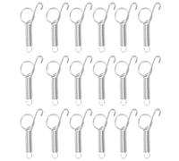 VALICLUD 24Pcs Large Metal Spring Door Latch Hooks for Rabbit Cage Parrot Cage Sturdy Finger Spring Lock and Poultry Habitat Supplies