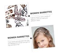 VALICLUD 24pcs Leopard Print Alloy Hair Clips for Women Elegant Snap Hairpins for Thick Thin Curly Straight Hair Party and Daily Use Accessories Gift for Christmas Valentine S Day Mother S