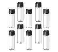 VALICLUD 24Pcs Mini Essential Oil Glass Bottles Leak Design for Travel Sample Vials with Black Lid for Perfumes Cosmetics and Aromatherapy