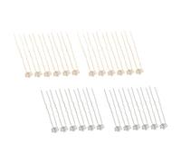 VALICLUD 24pcs Pearl Hair Clips Set Shiny Rhinestone Hair Clasp Pins for Weddings Parties Daily Wear for Women and Bridesmaids Silver Rose Gold