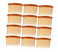 VALICLUD 24pcs Plastic Hair Side Combs with Wave and Straight Teeth Lightweight Twist Clips for Fine Thin Hair Bridal Veil Accessories for Women