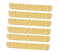 VALICLUD 24pcs Small Metal Mini Hinges Rounded Corner Continuous Piano Hinges for Wooden Jewelry Boxes Opening Smooth Surface Hardware Accessories