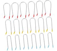 VALICLUD 24pcs U-shaped Hot Roller Curler Clips Replacement Kit 3.2cm, 2.54cm, 1.9cm Metal Wire Clips for Electric Hair Curlers, Heat Roller Accessories for Salon and Home Use