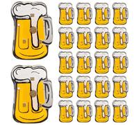 VALICLUD 25-piece Beer Mug Led Pins, Flashing Badges for Parties, Ktv, And Bars, Fun Party Favors in Yellow