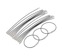 VALICLUD 25pcs Cute Keyring Stainless Steel Wire Rings Keychain Loops Rings Key Holder Keyring Wire Keychain Cable