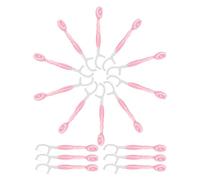 VALICLUD 25pcs Portable Disposable Toothbrushes with Peach Flavor, Mini Single-use Toothbrushes with Prepasted Paste, Floss, Pick and Tongue Scraper for Travel and Oral Care