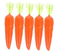 VALICLUD 25pcs Simulation Carrots Miniature Fake Vegetable Models Lifelike Decoration for Easter Party Home Garden Photo Props Teaching Aids