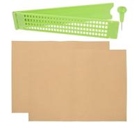 VALICLUD 27-Row 30-Cell Braille Writing Board Kit with Stylus and 2 Practice Sheets, Plastic Braille Plate for Blind Learning and Writing, Reusable Visual Impairment Aid for Study and Daily