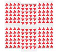 VALICLUD 288pcs Triangle Stickers Creative Red Paper Classification Label Stickers Versatile Simple Self-Adhesive for Offices and DIY