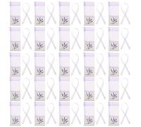 VALICLUD 28pcs Lavender Scented Sachet Bags, 6.3x2.8in Linen and Mesh Drawstring Pouches for Dried Lavender, Fragrant Bags Suitable for Crafts, Jewelry, and Home Storage