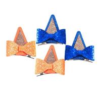 VALICLUD 2pairs Animal Ear Bow Hair Clips for Girls Boys and Girls Hair Bow Barrettes Stylish Party