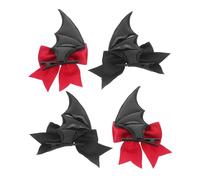 VALICLUD 2pairs Halloween Devil Wings Hair Clips Kawaii Spooky Bat Ear Barrettes Goth Accessories for Women Cosplay Party Costume Accessories for DIY Decorations