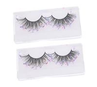 VALICLUD 2Pairs Sequins False Eyelashes for Women Stunning Eye Decor Accessories Handmade Comfortable Reusable Fake Lashes with Unique Sequin Design