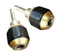 VALICLUD 2pcs 1/4 Hexagonal Handle Drill Adapter Set Metal Quick Release Impact Driver Accessories Compatible with Most Drill Bits for Garages and Homes
