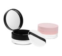 VALICLUD 2pcs 20g Loose Powder Boxes with Mirror and Puff, Portable Travel Skincare Containers for Face Makeup, Powder Container with Elastic Mesh, Suitable for On-The-go Touch-ups