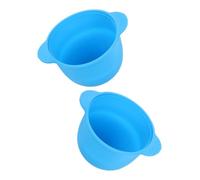 VALICLUD 2pcs 300ml Silicone Wax Bowl Liner Set Foldable Waxing Machine Replacement Pot for Hair Removal and Hard Wax Warmer Blue Round Bottom Bowls Suitable for Professional Melter Use