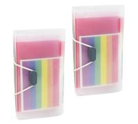 VALICLUD 2pcs Accordion File Folder Organisers A6 Plastic Expanding File Wallets with Buckle Design and Multiple Storage Pockets Large Capacity Portable Document Organiser for Office Use