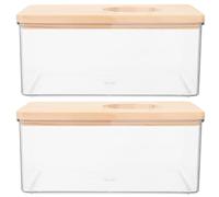 VALICLUD 2PCS Acrylic Hamster Bathtub Cage Sand Bath Box 15.5x10x7cm Small Pet Bathroom for Chinchilla and Dwarf Hamsters Daily Reusable Wear-Resistant Supply