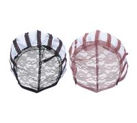 VALICLUD 2Pcs Adjustable Mesh Wig Caps Lace Front Dome Style Wig Nets Breathable Hair Nets for Women Black and Dark Brown