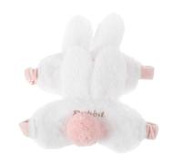 VALICLUD 2pcs Adorable Plush Sleep Mask for Cute Bunny Ears Eye Covers Lightweight Travel Accessory Light Blocking Soft for Comfortable Sleep The Go