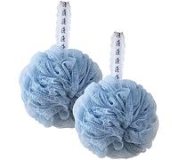 VALICLUD 2Pcs Adult Bath Loofah Portable Bath Sponge Exfoliating Shower Balls for Gentle Skin Cleansing and Back Cleaning Soft Fluffy Mesh for Rich and Comfortable Bathing Experience