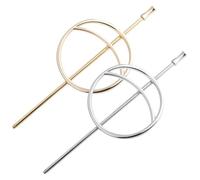 VALICLUD 2pcs Alloy Hair Sticks Metal Bun Holder Hairpin for Lightweight Chignon Pins Elegant Hair Accessories for Daily Wear Wedding Party Proms