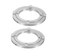VALICLUD 2pcs Aluminum Alloy Rotating Turntable Bearing Heavy Duty Swivel Plate for Dining Table Food Serving Silent Round Rotating Dinner Plate