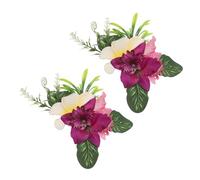 VALICLUD 2pcs Ancient Chinese Style Flower Hair Clips with Plumeria and Orchid Design Hairpins for Hanfu Wedding Vacation Versatile Hair Accessories for Women