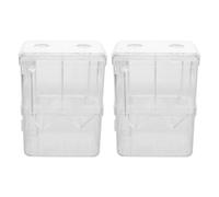 VALICLUD 2pcs Aquarium Fish Breeding Box Floating Isolation Hatchery for Guppy Betta Clownfish Small Acrylic Fish Tank Incubator Fry Incubation Kit