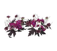 VALICLUD 2pcs Artificial Gothic Candle Rings for Pillar Candles Halloween Maple Leaf Wreaths Floral Holder Decor for Fall Dining Table and Holiday Centerpieces