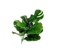 VALICLUD 2PCS Artificial Simulation Turtle Leaves Vine with Green Monstera Heads for Home Party Decoration Faux Tropical Plants for Living Office Hawaiian Luau and Reptile Vivarium Accents