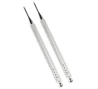 VALICLUD 2Pcs Auricular Point Acupressure Pen Silver Reflexology Tools Ear Point Massage Probe for Facial and Body Acupuncture Therapy